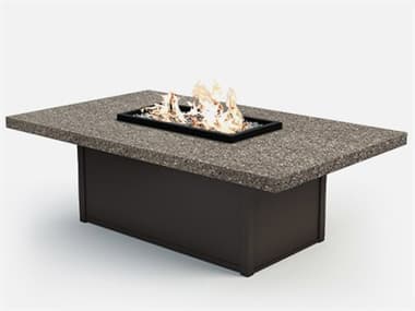 Homecrest Stonegate Aluminum 60''W x 36''D Rectangular Fire Pit Table Top HC893660XSGTT