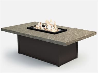 Homecrest Slate Aluminum 60''W x 36''D Rectangular Fire Pit Table Top HC893660XSLTT