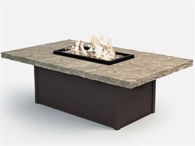 Homecrest Sandstone Aluminum 60''W x 36''D Rectangular Fire Pit Table Top HC893660XSSTT