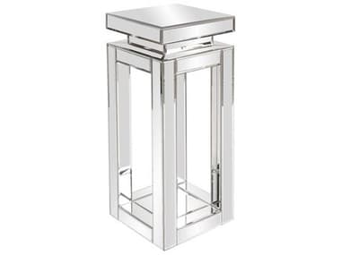 Howard Elliott Mirrored Rectangular Glass Silver End Table HE11184