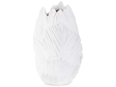 Howard Elliott Abstract Elm Textured Matte White Vase HE12342