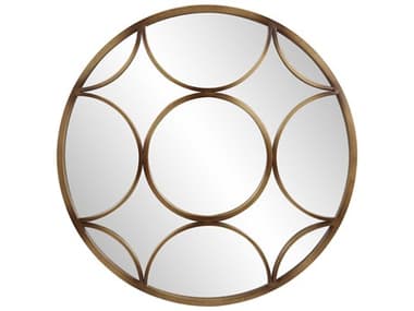 Howard Elliott Carlisle Matte Bronze Round Wall Mirror HE13410