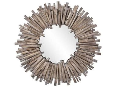 Howard Elliott Durango Natural Gray Sunburst Wall Mirror HE14316