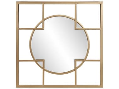 Howard Elliott Sira Matte Gold Round Wall Mirror HE170024