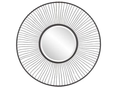 Howard Elliott Othello Graphite Round Wall Mirror HE19125