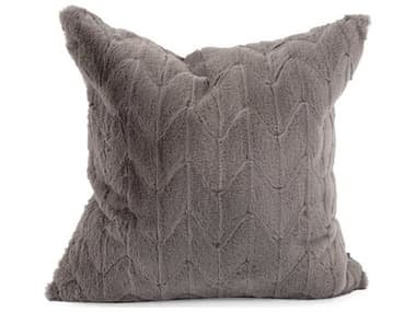 Howard Elliott Faux Fur Angora Stone 20" x 20" Pillow HE21093