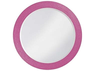 Howard Elliott Lancelot Glossy Hot Pink 42'' Round Wall Mirror HE2133HP