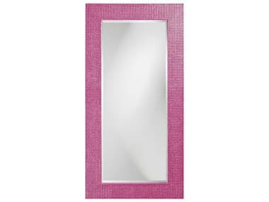 Howard Elliott Lancelot Glossy Hot Pink 30''W x 60''H Rectangular Wall Mirror HE2142HP