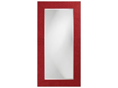 Howard Elliott Lancelot Glossy Red 30''W x 60''H Rectangular Wall Mirror HE2142R