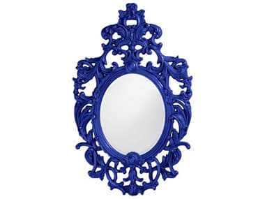 Howard Elliott Dorsiere Glossy Royal Blue 31''W x 50''H Wall Mirror HE2146RB