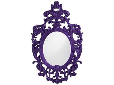 Howard Elliott Dorsiere Glossy Royal Purple 31''W x 50''H Wall Mirror HE2146RP