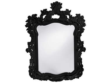 Howard Elliott Turner Glossy Black 42''W x 56''H Wall Mirror HE2147BL