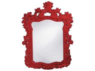 Howard Elliott Turner Glossy Red 42''W x 56''H Wall Mirror HE2147R