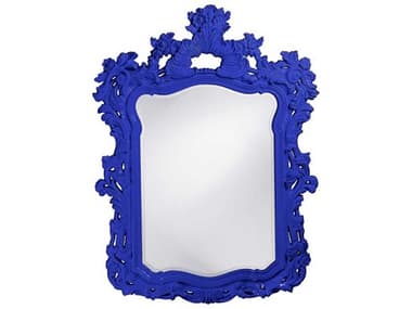 Howard Elliott Turner Glossy Royal Blue 42''W x 56''H Wall Mirror HE2147RB