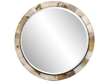 Howard Elliott Godfrey Natural Round Wall Mirror HE25174