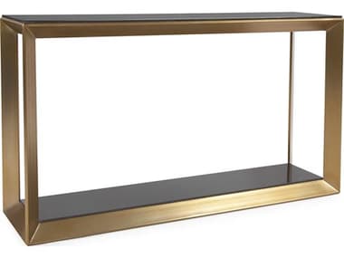 Howard Elliott Concord Rectangular Granite Brass Console Table HE27022