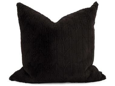 Howard Elliott Faux Fur Angora Ebony 24" x 24" Pillow HE31090