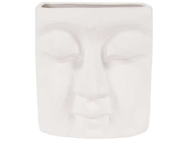Howard Elliott Peaceful Buddha Matte White Vase HE34092