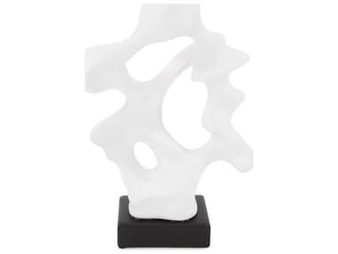 Howard Elliott Matte White Ebony Ceramic Abstract Sculpture HE34229