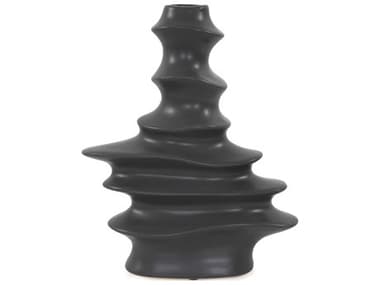 Howard Elliott Cairn Matte Black Vase HE34249