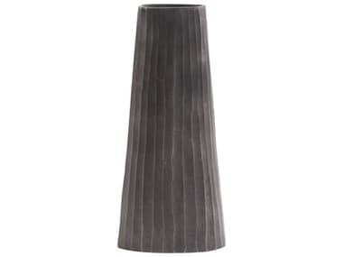 Howard Elliott Graphite Gray 10'' Chiseled Vase HE35041