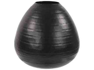 Howard Elliott Chiseled Black Teardrop Vase HE35205