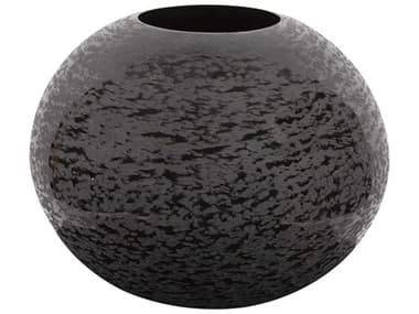 Howard Elliott Chiseled Black Globe Vase HE35222