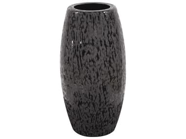 Howard Elliott Chiseled Black Cylinder Vase HE35223