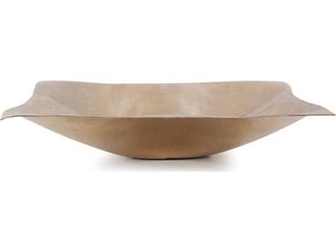 Howard Elliott Etched Crossways Wavy Edged Champagne Decorative Bowl HE35314