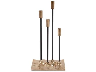 Howard Elliott Black Gold Modern Gold Aluminum Candelabra HE41049