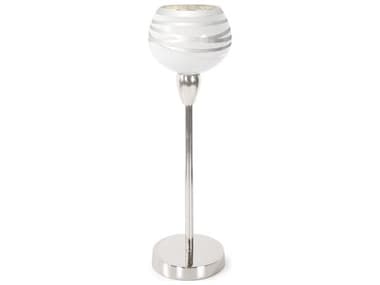 Howard Elliott Artic Silver Glossy White Lustig Illuminarie Candle Holder HE41081