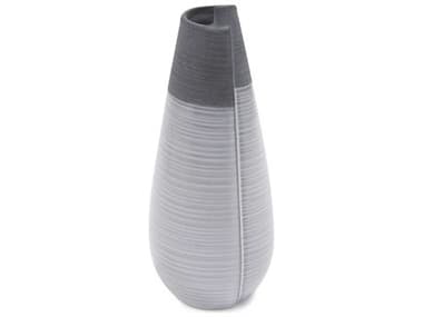 Howard Elliott Rolled Two Tone Gray 11'' High Vase HE42060