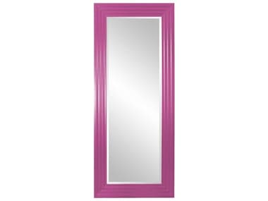 Howard Elliott Delano Glossy Hot Pink 34''W x 82''H Rectangular Wall Mirror HE43057HP