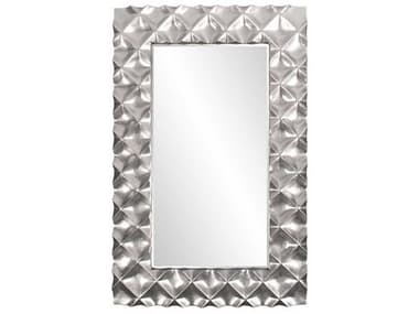 Howard Elliott Krystal Silver Leaf Rectangular Wall Mirror HE43111