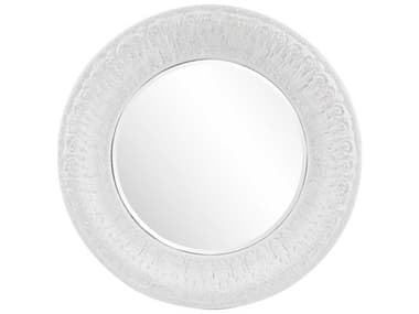 Howard Elliott Arthur White Round Wall Mirror HE43160