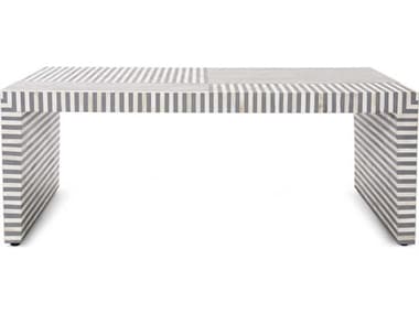 Howard Elliott Optimist Rectangular Gray Bone Coffee Table HE45028