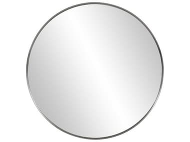 Howard Elliott Steele Silver Round Wall Mirror HE48106