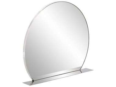Howard Elliott Marion Polished Stainless Steel 30''W x 26''H Wall Mirror with Shelf HE48127