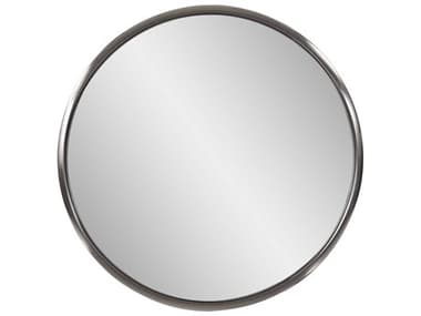 Howard Elliott Yorkville Brushed Titanium 20'' Round Wall Mirror HE48144