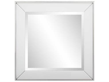 Howard Elliott Devon White Square Wall Mirror HE48155