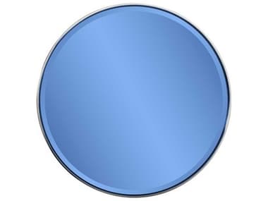 Howard Elliott Broidy Sapphire Blue Gold Round Wall Mirror HE48160