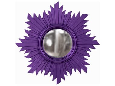 Howard Elliott Euphoria Glossy Royal Purple 21'' Sunburst Wall Mirror HE51268RP