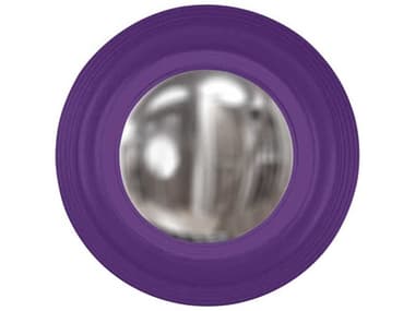 Howard Elliott Soho Glossy Royal Purple 14'' Round Wall Mirror HE51276RP