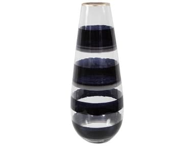 Howard Elliott Vector Black Gold Torpedo Vase HE51368