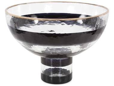 Howard Elliott Vector Pedestal Glass Decorative Bowl HE51370
