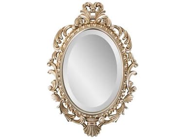 Howard Elliott French D' Amboise Antique Silver Oval Wall Mirror HE52041