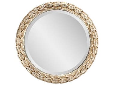 Howard Elliott French D' Amboise Antique Silver Round Wall Mirror HE52044