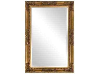 Howard Elliott Queen Ann Antique Gold Leaf Rectangular Wall Mirror HE53080