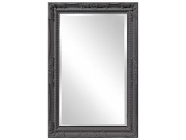 Howard Elliott Queen Ann Glossy Charcoal Gray 24''W x 36''H Rectangular Wall Mirror HE53081CH