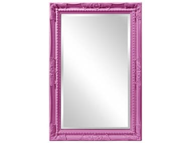 Howard Elliott Queen Ann Glossy Hot Pink 24''W x 36''H Rectangular Wall Mirror HE53081HP